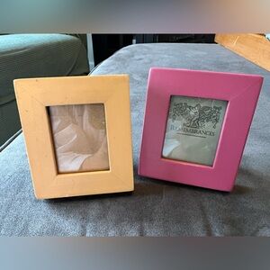 Pink and Yellow Photo Frame Set